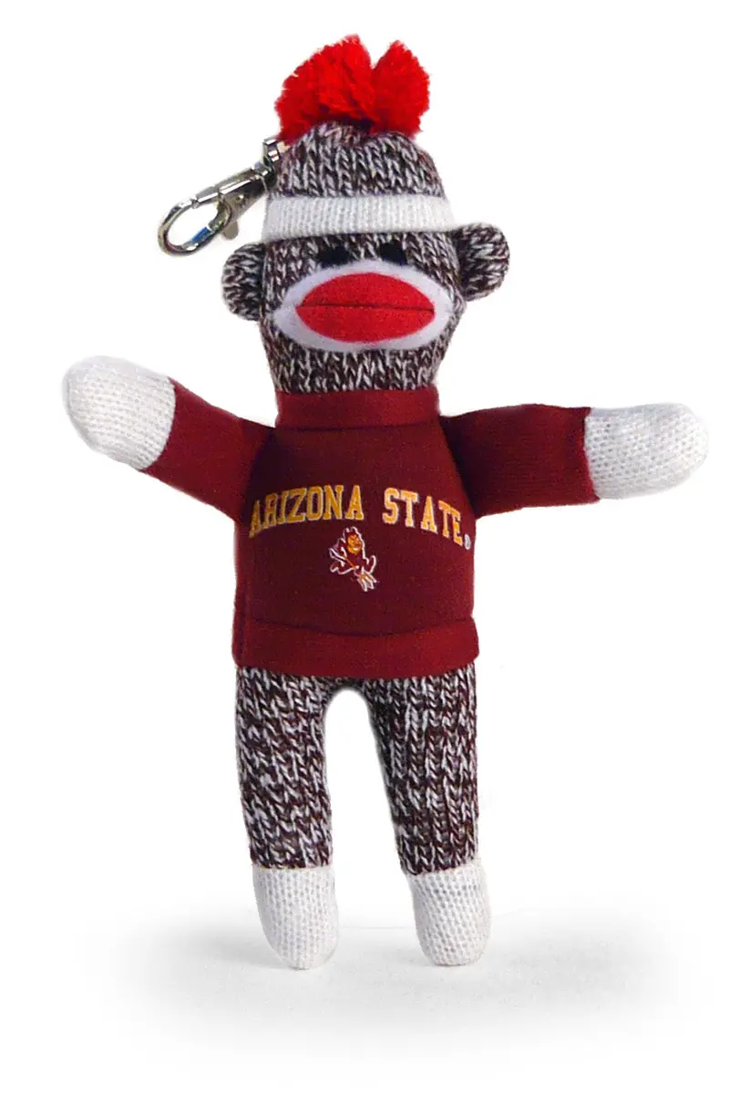 Arizona State Sun Devils Sock Monkey Keychain – 4-Inch Pac-12 Spirit Accessory 1