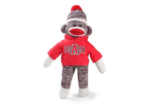 Arkansas State University Sock Monkey Plush Toy 1