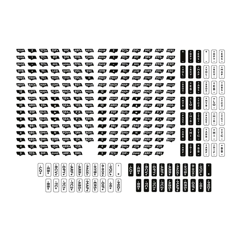 Asetek Transparent Button Label Sheet For Clean Interface Design 1