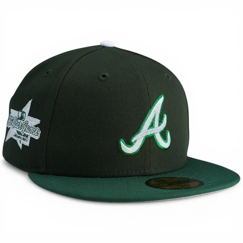 Atlanta Braves Snow In Tha A Seaweed & Dark Green 59Fifty Fitted Cap 1
