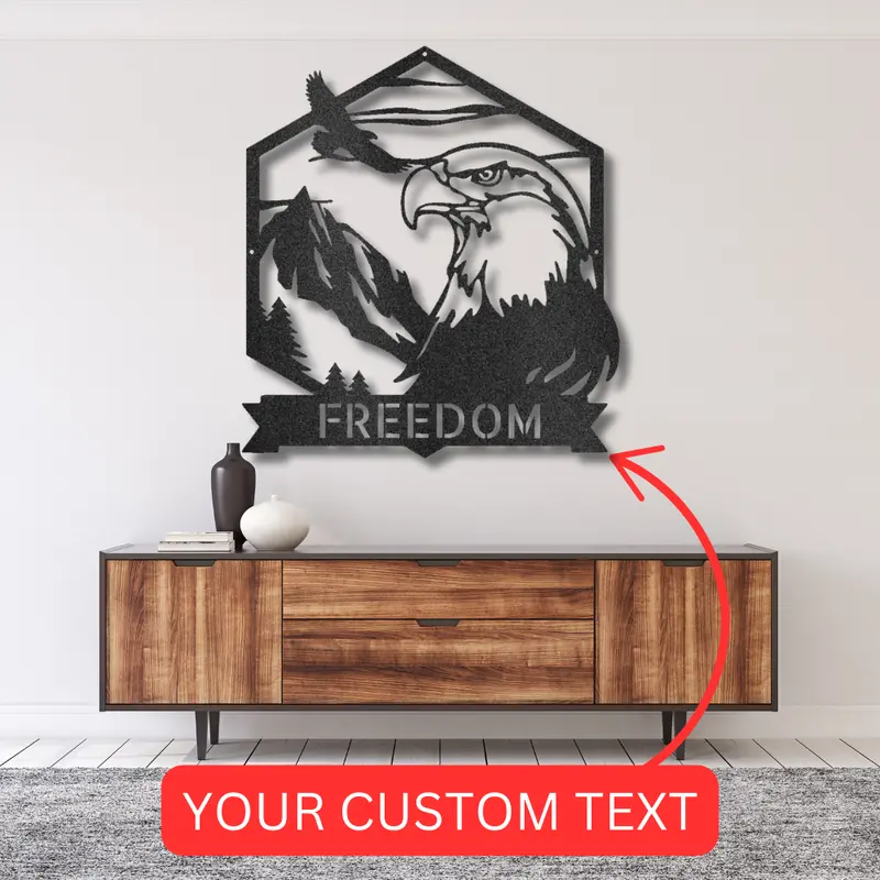 Bald Eagle Metal Sign – Patriotic Or Wilderness-Themed Art 1