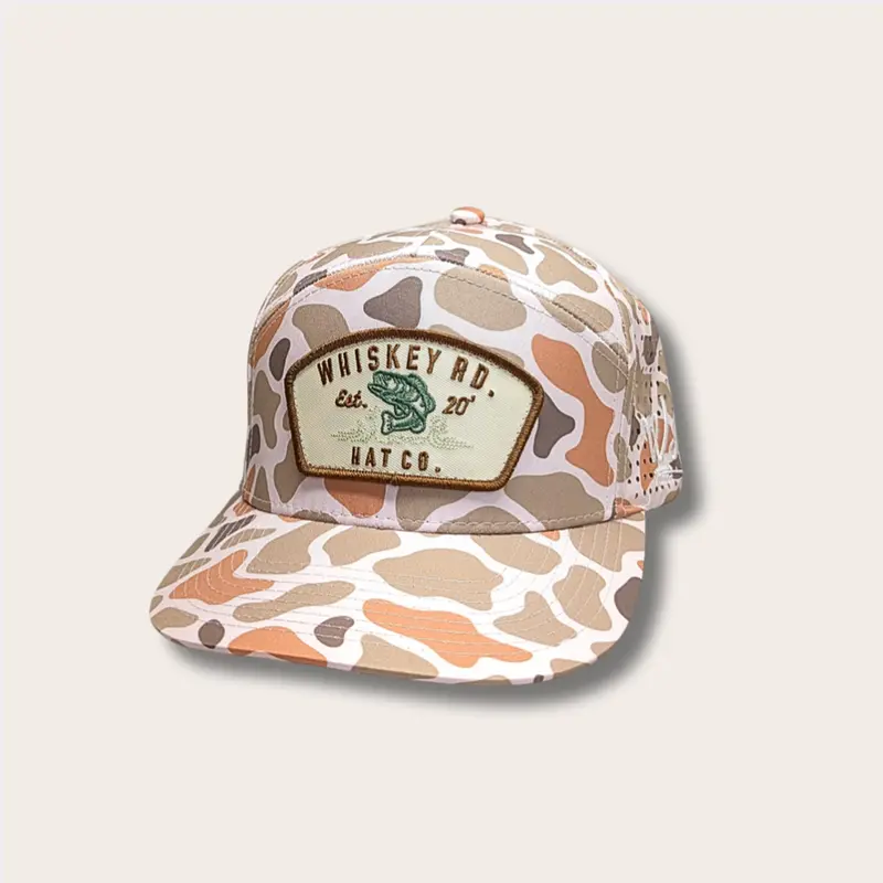 Bass Bucket 7-Panel Camo Cap – Retail Version 1