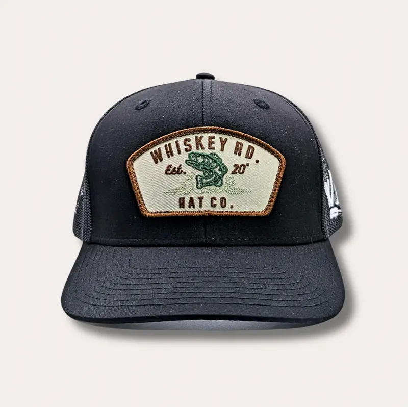 Bass Bucket Black 6-Panel Structured Hat 1