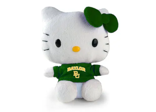 Baylor University Hello Kitty Toy – 6-Inch Bears-Themed Plush Figure 1