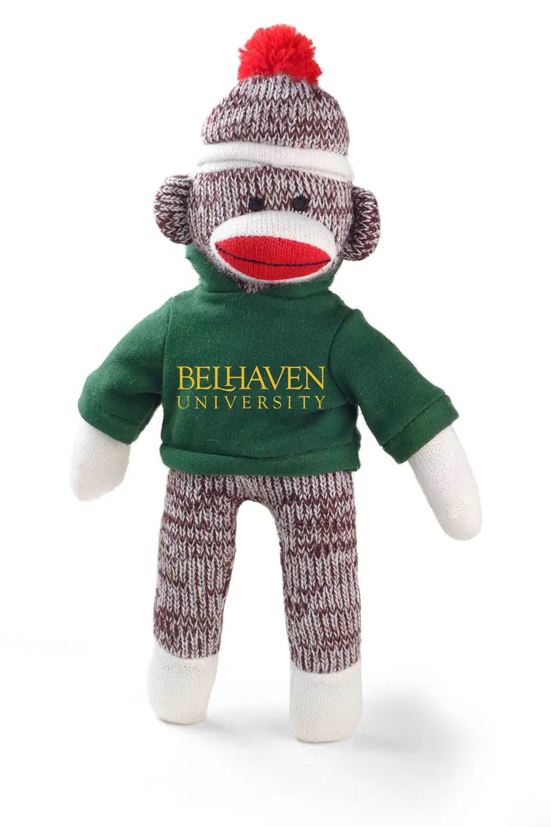 Belhaven University Custom Sock Monkey Plush 1