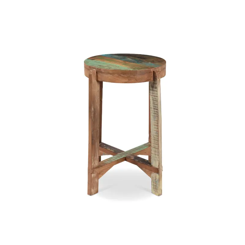 Bengal Tall Reclaimed Wood Bar Stool 1