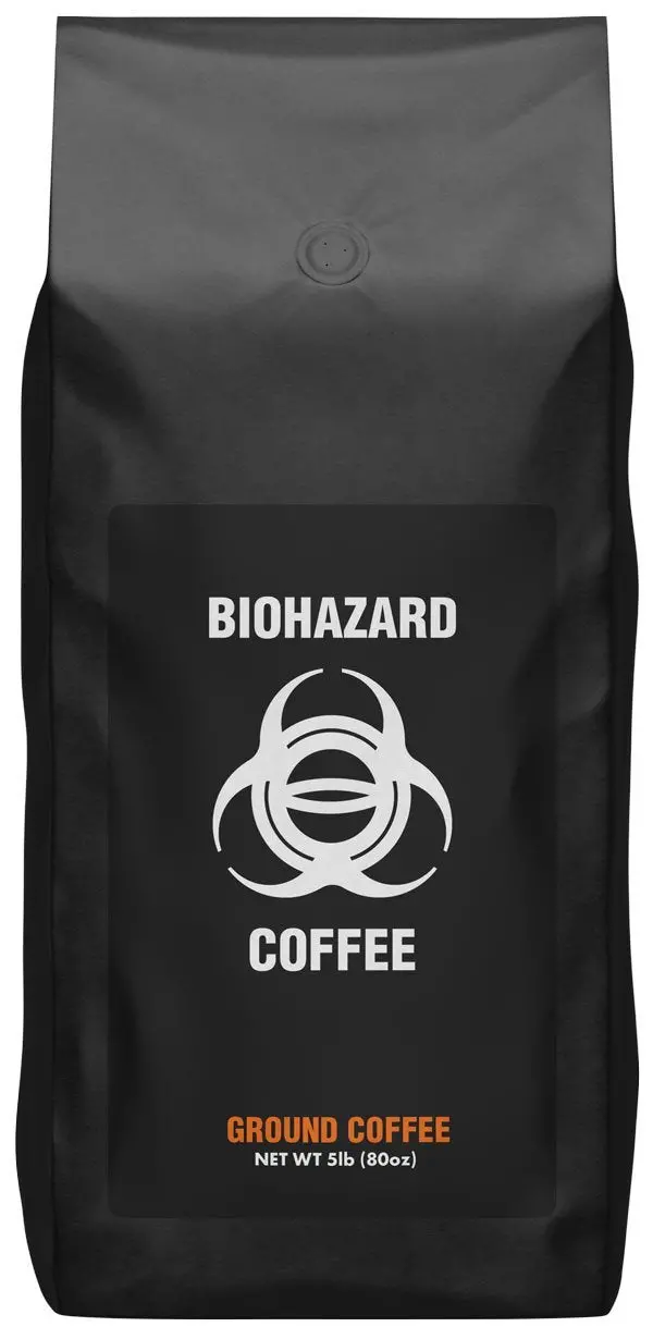 Biohazard Ground Coffee – Ultra-High-Caffeine Blend (928 Mg Per Serving), 5-Pound Bag 1