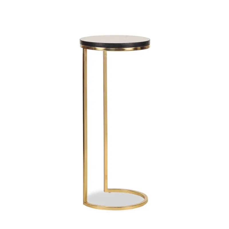 Black Martini Cocktail Table – Slim Contemporary Accent Table 1