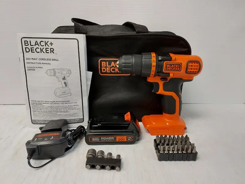 Black+Decker Ldx120A 12V Cordless Drill – Model N86803-1 1