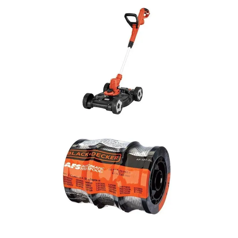 Black+Decker Mte912 6.5-Amp 3-In-1 Electric Trimmer/Edger/Mower + 3-Pack Replacement Spools 1