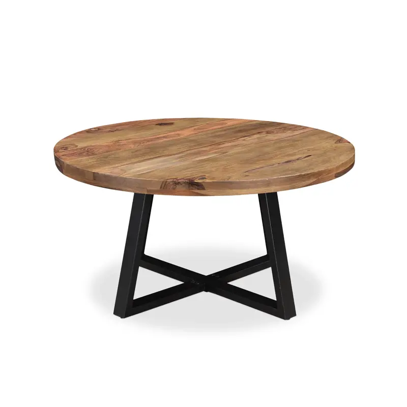 Blossom Sheesham Wood Coffee Table – Minimalist Round Shape 1