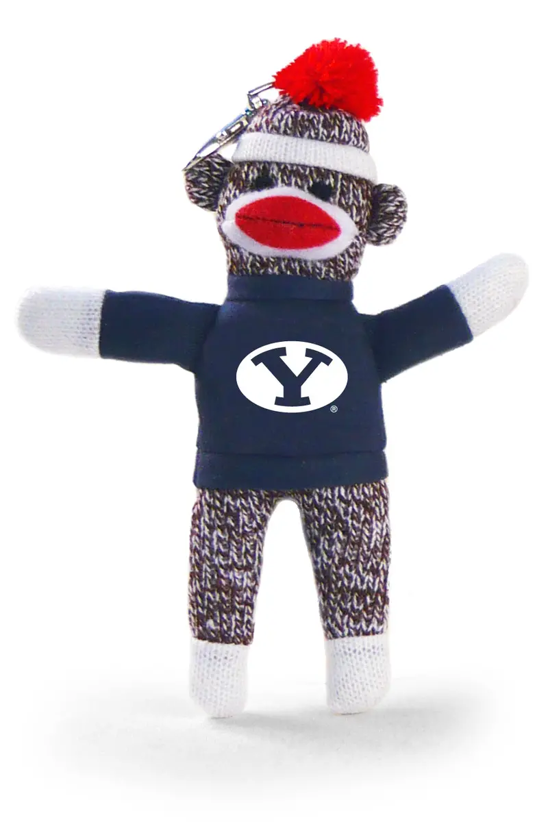 Brigham Young University–Idaho Sock Monkey Keychain – 4-Inch Rex-Themed Collectible 1