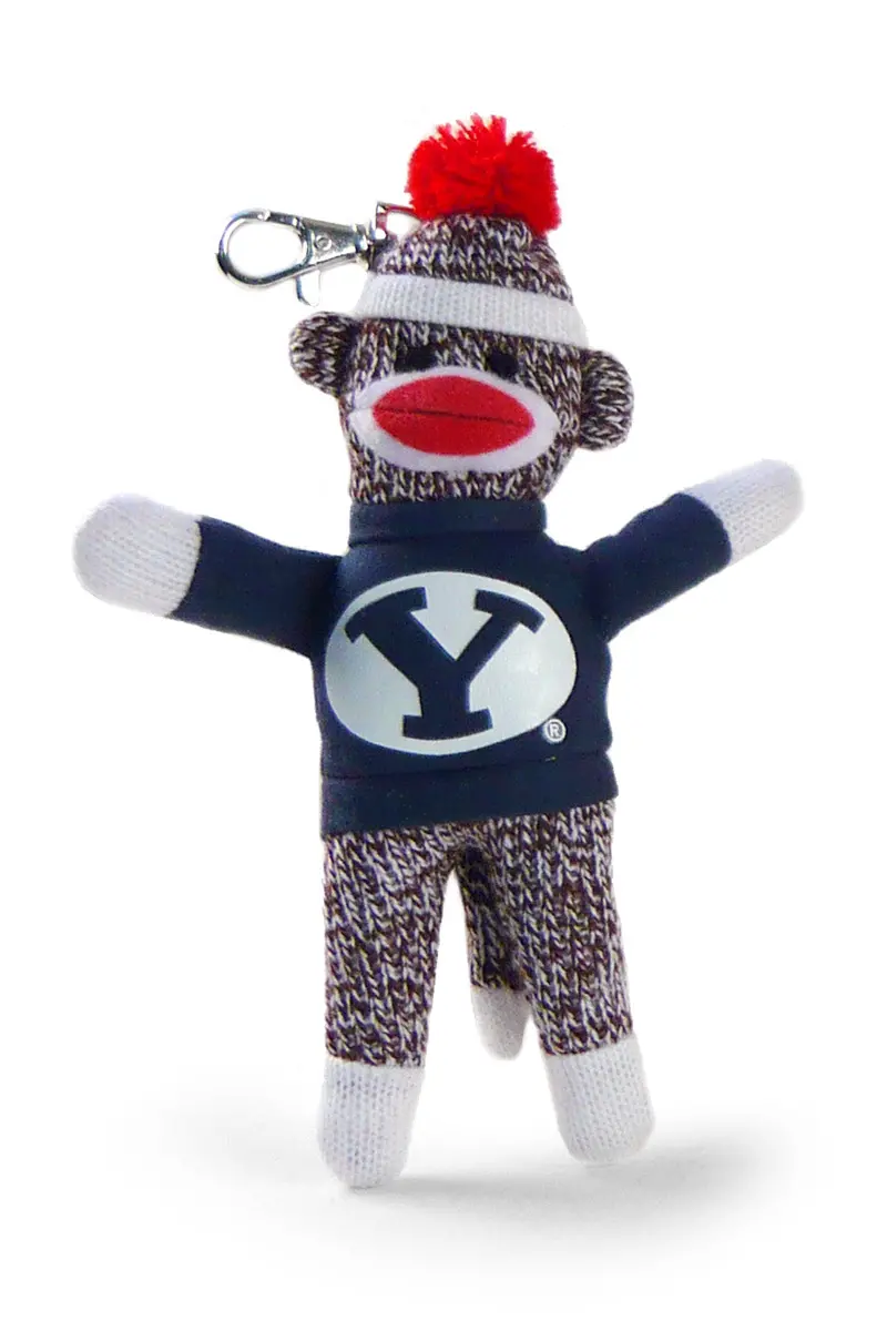 Brigham Young University Sock Monkey Keychain – 4-Inch Byu-Spirited Charm 1