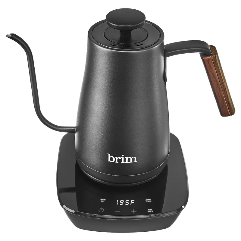 Brim 50020 Touch-Control Gooseneck Kettle – Adjustable Temperature, Black Finish 1