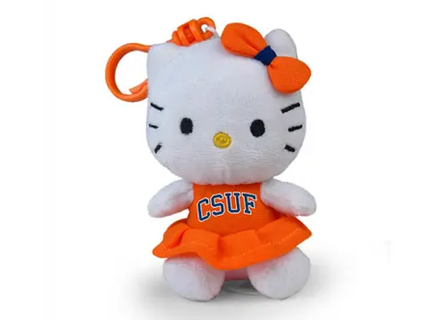 Cal State Fullerton Hello Kitty Keychain – 4-Inch School Spirit Accessory 1