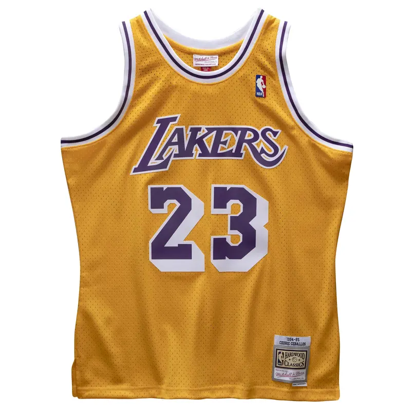 Cedric Ceballos Throwback Lakers Gold Swingman Jersey – Mitchell & Ness Hardwood Classics 1