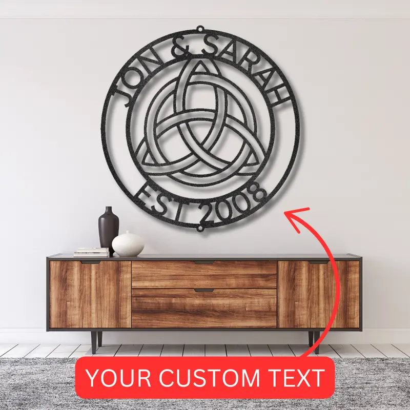 Celtic Knot Ring Metal Sign – Symbolic Personalized Wall Art 1