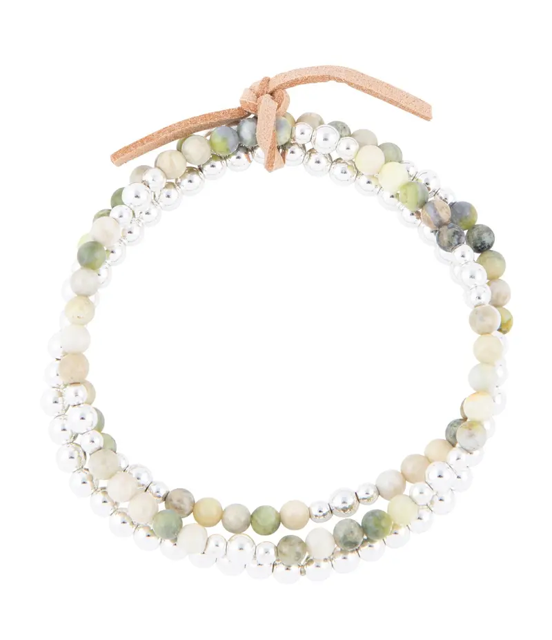 Chartruese Lemon Jade Beaded Bracelet Set 1