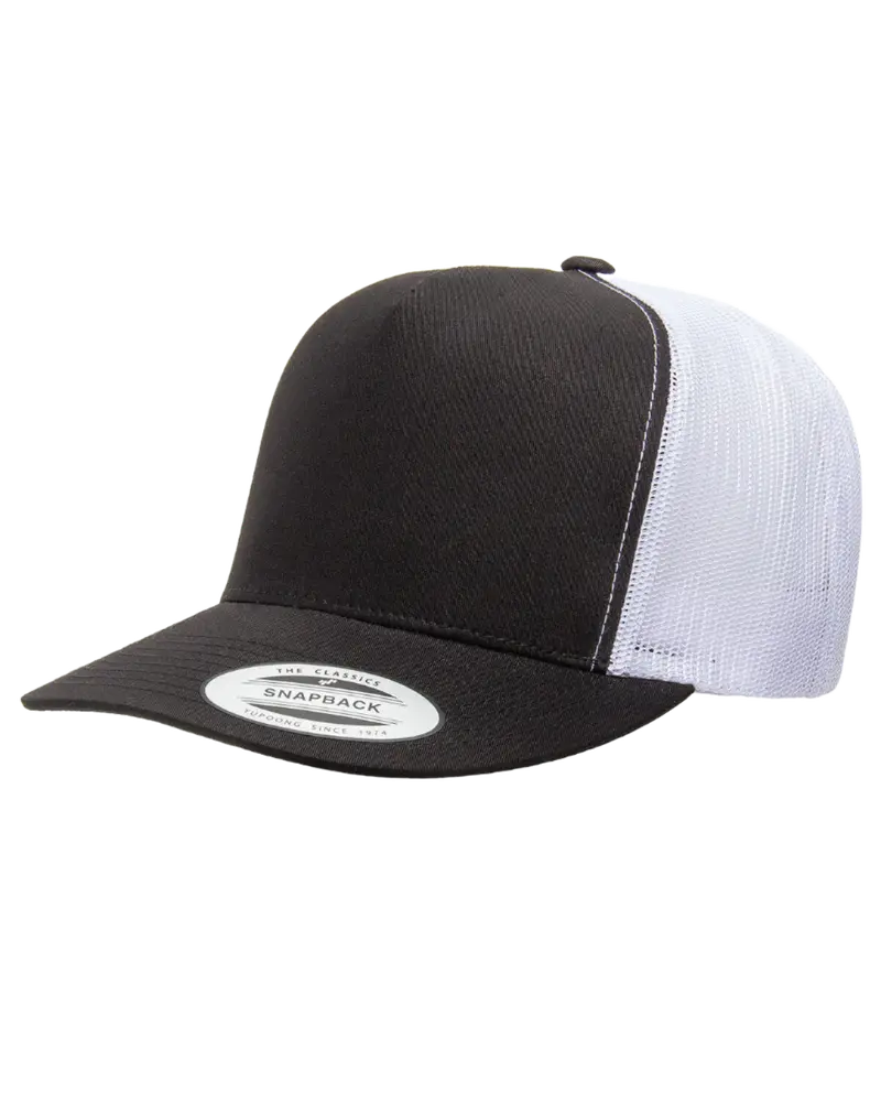 Classic Black And White Snapback Cap 1