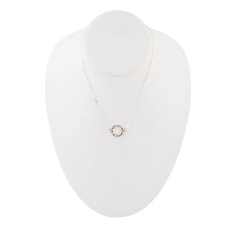 Classic Sterling Silver Necklace Adorned With Sparkling Marcasite Stones 1