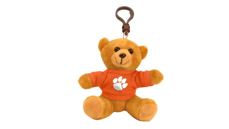 Clemson University Bear Keyring – 4" Tiger-Style Mascot Key Fob 1