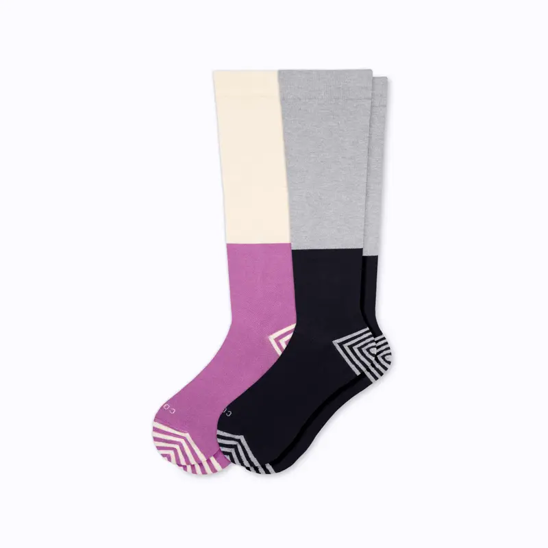 Cloudcotton 2-Pack Compression Socks – Cloud-Soft Blended Fabric 1