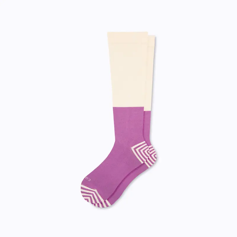 Cloudcotton Colorblock Knee-High Compression Socks 1