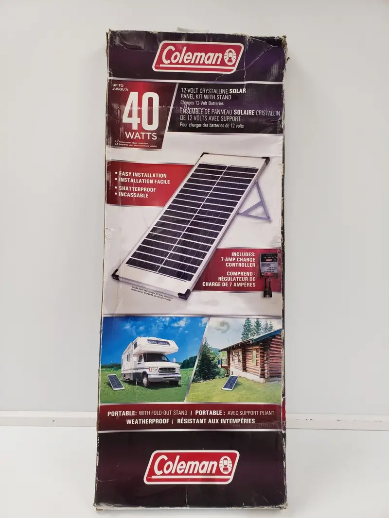 Coleman 011-2043-0 12V Crystalline Solar Panel Kit – 85W Off-Grid Power System 1