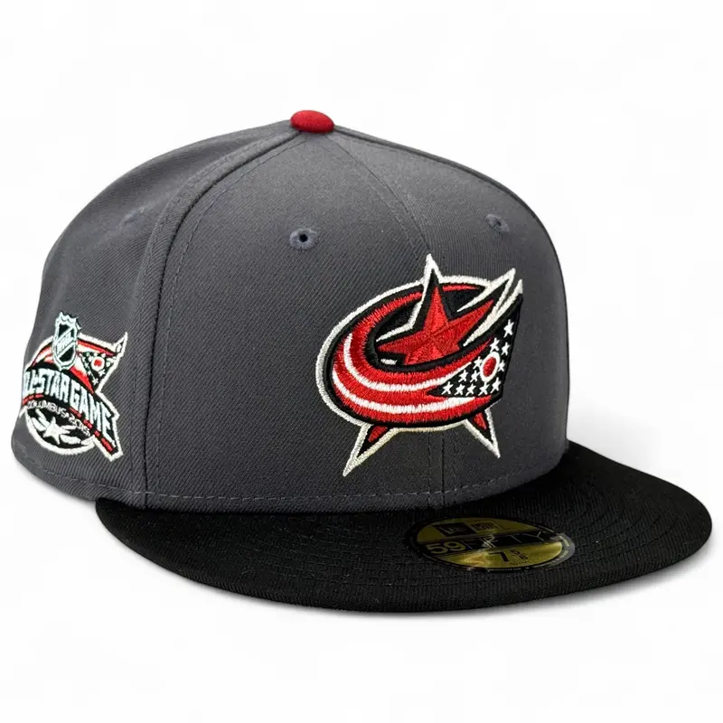 Columbus Blue Jackets White Wolf Fitted Cap – New Era 59Fifty In Graphite & Black 1