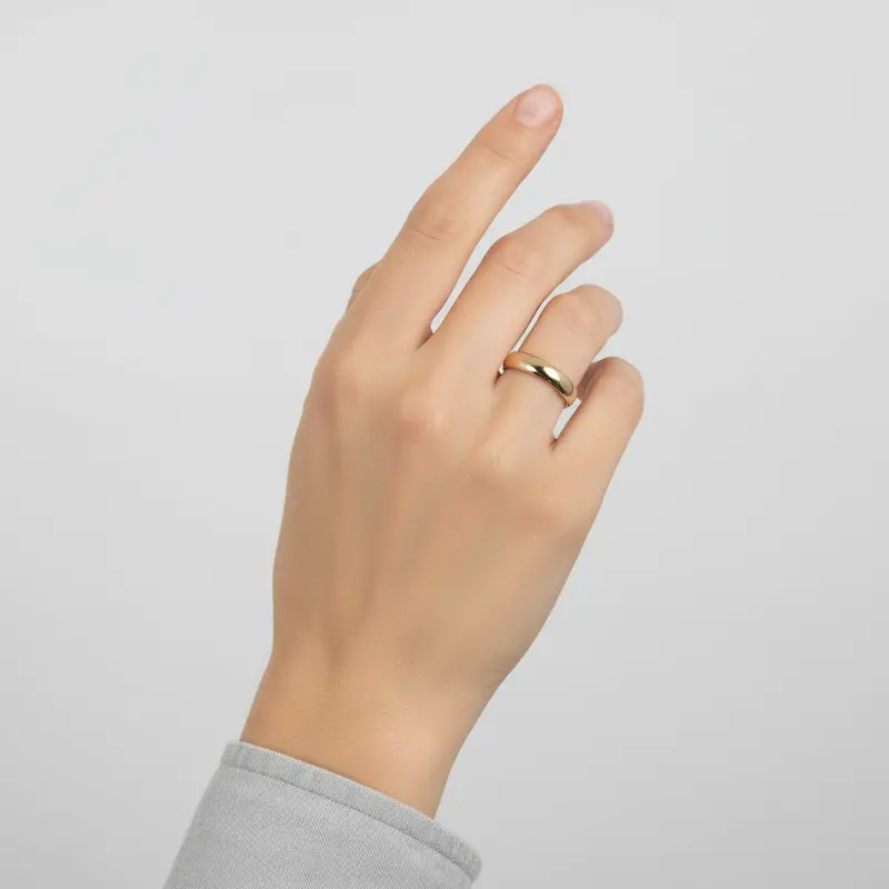 Comfort-Fit Band For Women In 14K Yellow Gold 1