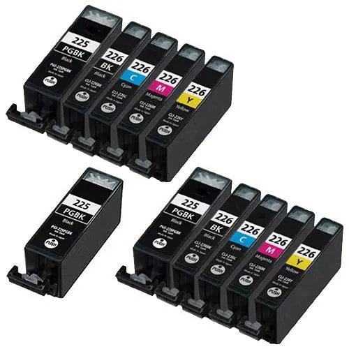 Compatible Canon Pgi-225 And Cli-226 Ink Cartridge 11-Pack – Includes 2 Full Color Sets Plus Extra Black 1