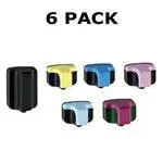 Complete Hp 02 Remanufactured Set: 6-Color High-Yield Ink Pack 1