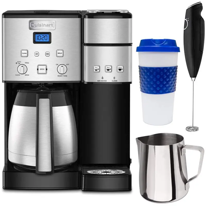 Cuisinart Ss-20 10-Cup Thermal Brew Center – Includes Electric Milk Frother, Stainless Pitcher & Travel Mug 1