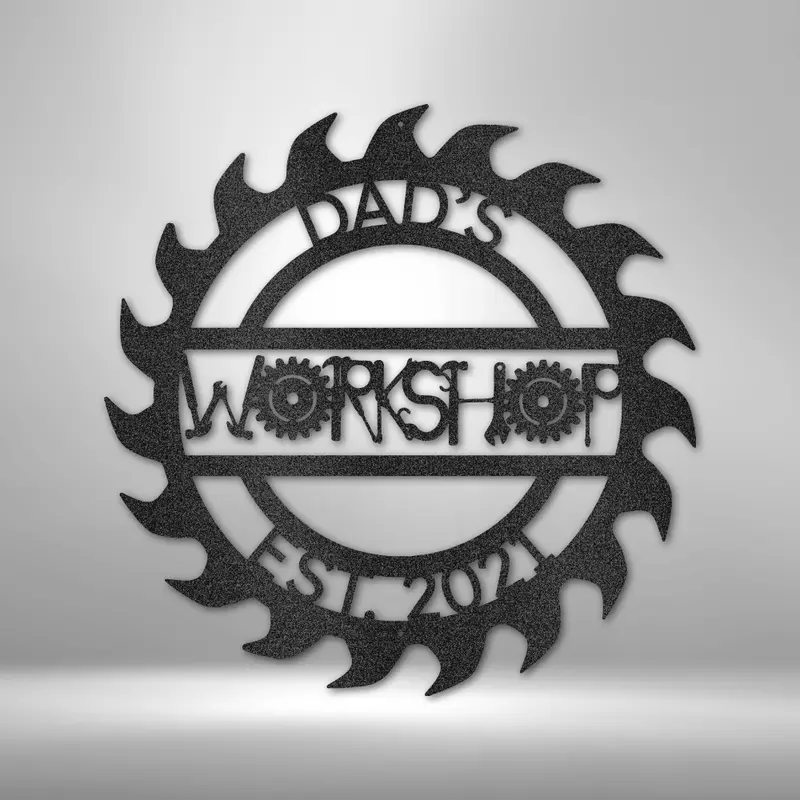 Dad’S Workshop Garage Metal Sign – Custom Rustic Decor For Tool Enthusiasts 1