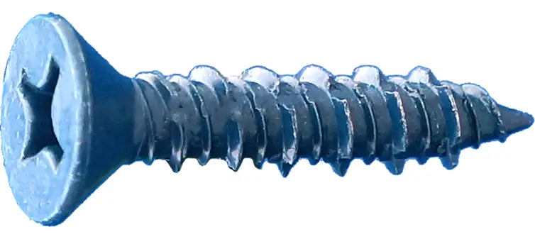 Dagger-Con 1/4 In × 1-1/4 In Phillips Flat-Head Blue Concrete Screws – 2500-Pack 1