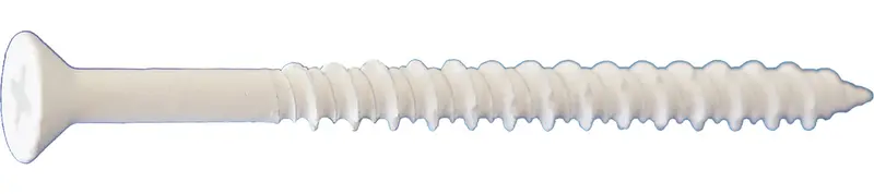 Dagger-Con 3/16 In × 2-1/4 In Phillips Flat-Head White Concrete Screws – 2500-Pack 1