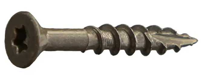 Dagger-Deck Dark Brown Star-Head Deck Screws – 8" × 2", Type 17, Flat Nib, 3500-Pack 1