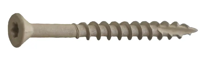 Dagger-Deck Tan Star-Head Deck Screws – 10" × 6", Type 17, Flat Nib, 1000-Pack 1