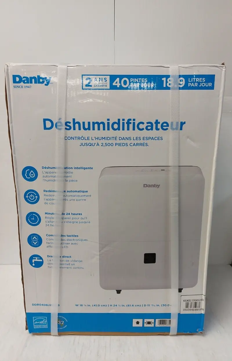 Danby Ddr040Bj2Wdb 40-Pint Portable Dehumidifier 1