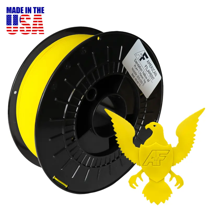 Dandelion Yellow Af Pla+ Filament – 1.75 Mm, Bright Cheerful Hue With Consistent Melt Flow And Minimal Oozing 1