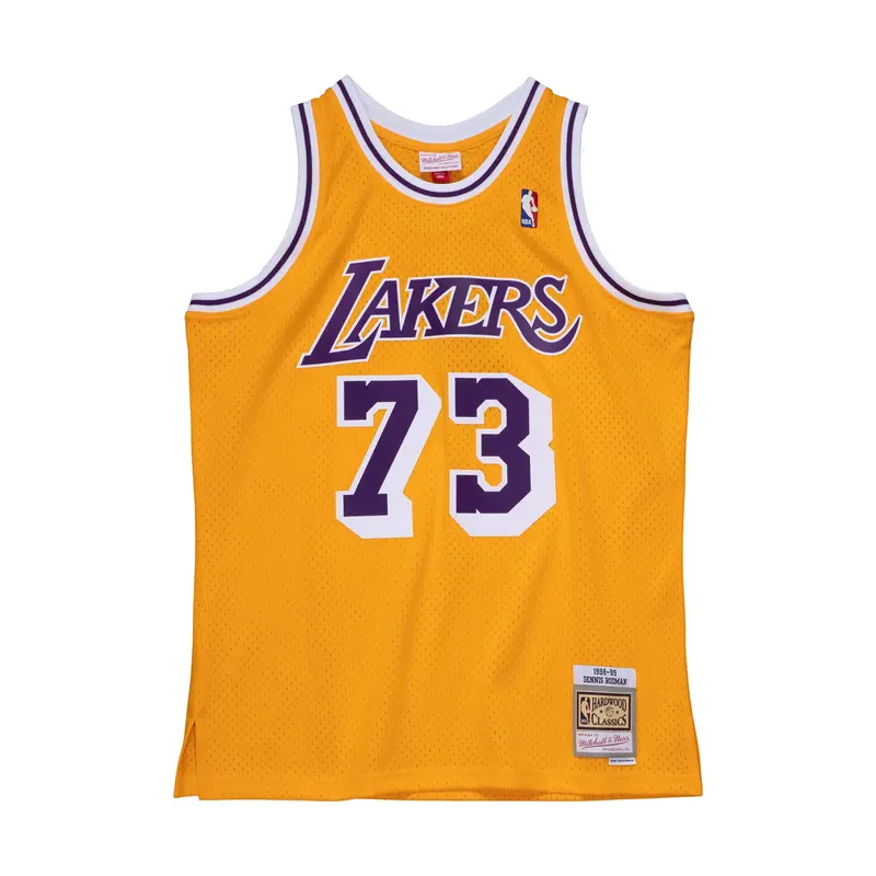 Dennis Rodman Authentic Lakers Gold Swingman Jersey – Mitchell & Ness Hardwood Classics 1