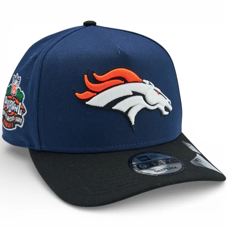 Denver Broncos Navy-And-Black A-Frame Snapback – New Era 9Fifty 1