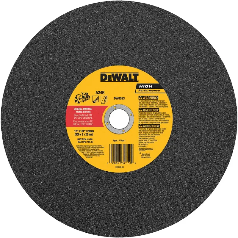 Dewalt 12" High-Performance Aluminum Oxide Circular Saw Blade 1