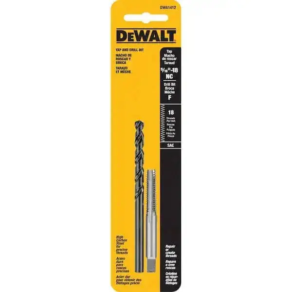 Dewalt 5/16" 18-Nc Tap Drill Bit Set – Precision Threading Kit 1
