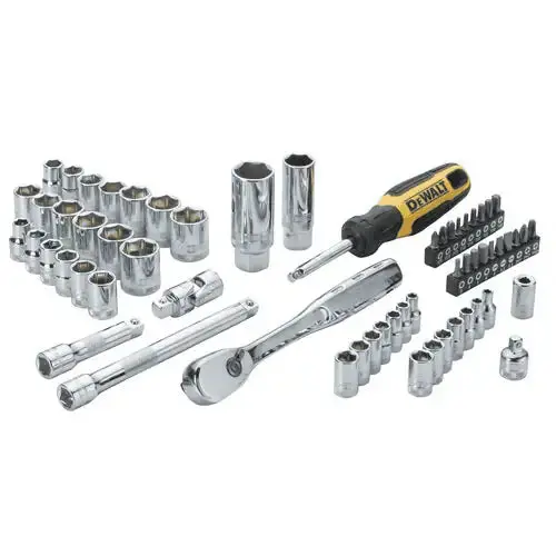 Dewalt 61-Piece 1/4-Inch And 3/8-Inch Drive 6-Point Combination Socket Set 1
