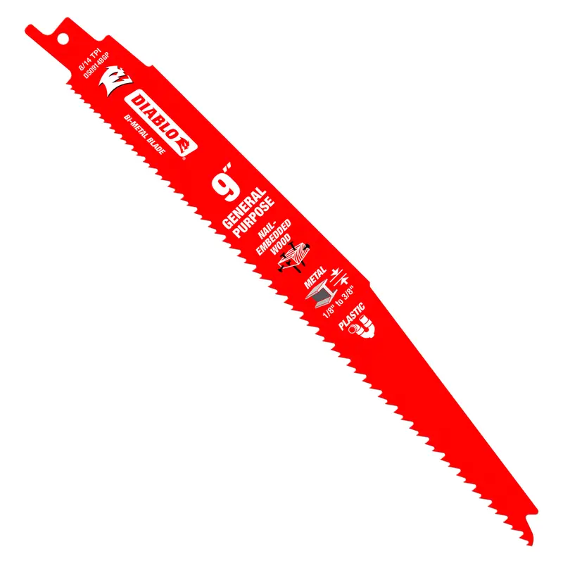 Diablo 9-Inch 8/14-Tpi Bi-Metal Reciprocating Saw Blades – 25-Pack For All-Around Cutting 1