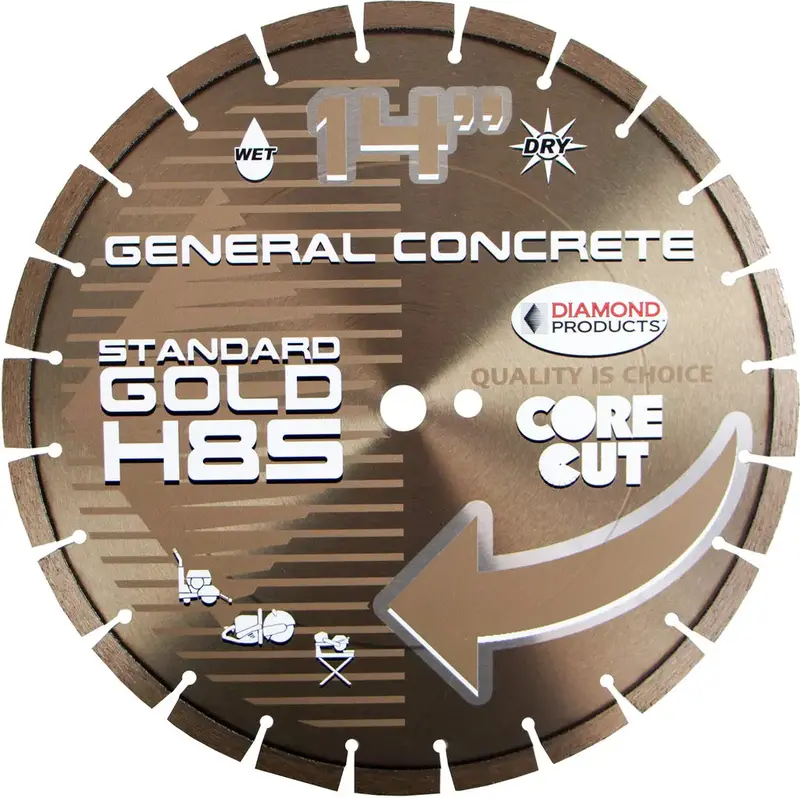Diamond Products 14" X 0.125" Standard Gold High-Speed Diamond Blade 1