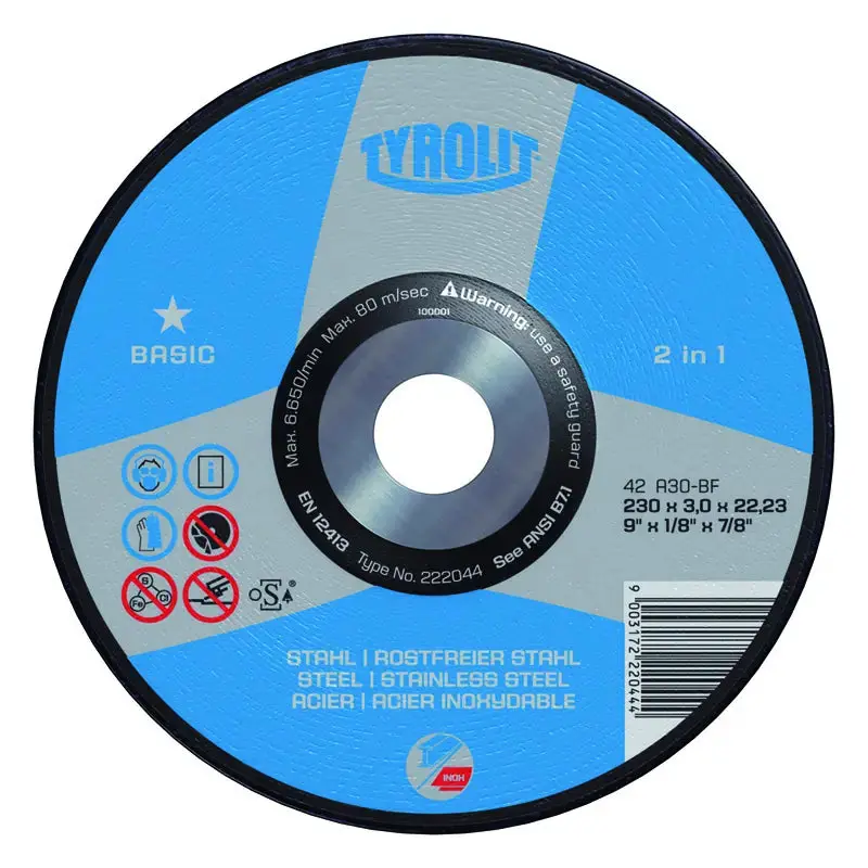 Diamond Products 4.5-Inch A30Q-Bf Dual-Function Grinding Wheel (1/4" Thickness, 5/8"-11 Thread) 1