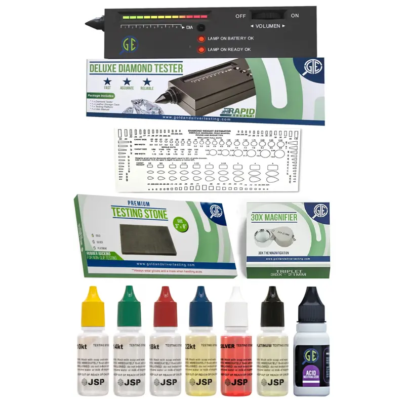Digital Gemstone & Metal Verification Kit – Electronic Diamond, Moissanite, Gold, Silver & Platinum Tester With Jsp/Gte Tools 1