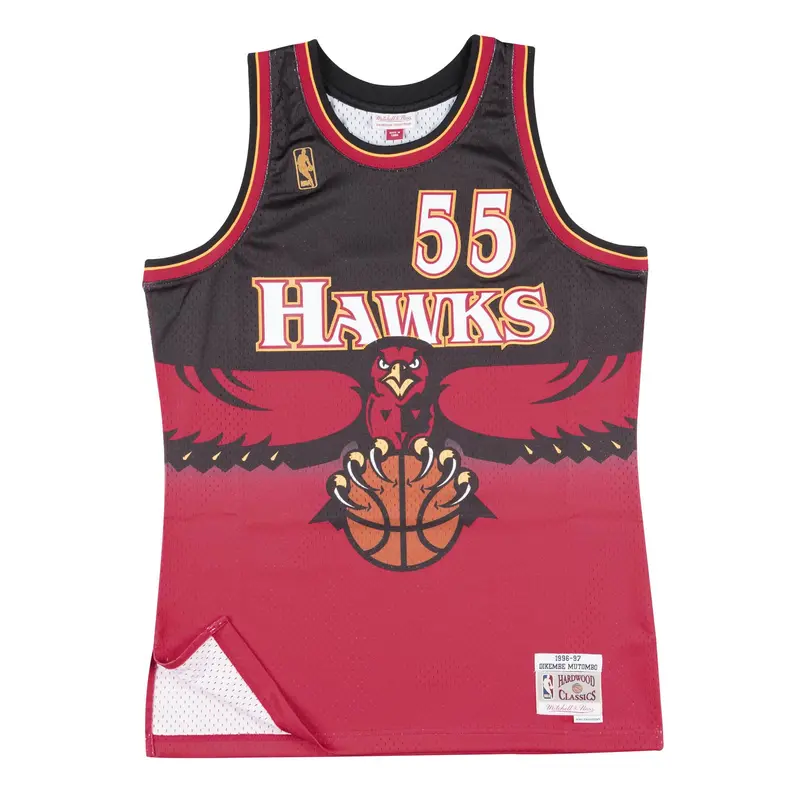 Dikembe Mutombo Atlanta Hawks Mitchell & Ness Red Hardwood Classics Swingman Jersey 1